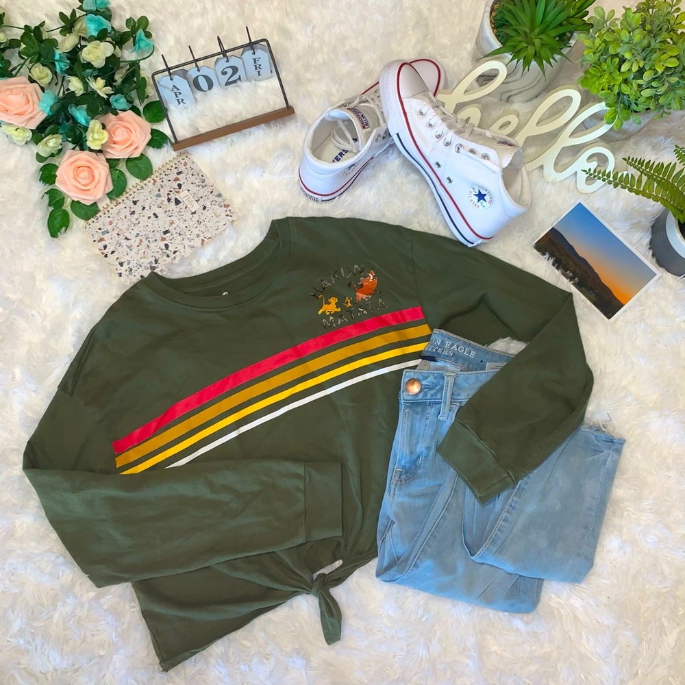 Disney Women’s Medium Long-Sleeved Crop Top